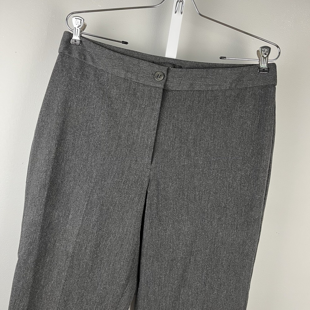 Talbots Heritage Ponte Knit Pants Womens 12 Charcoal Gray Business Career